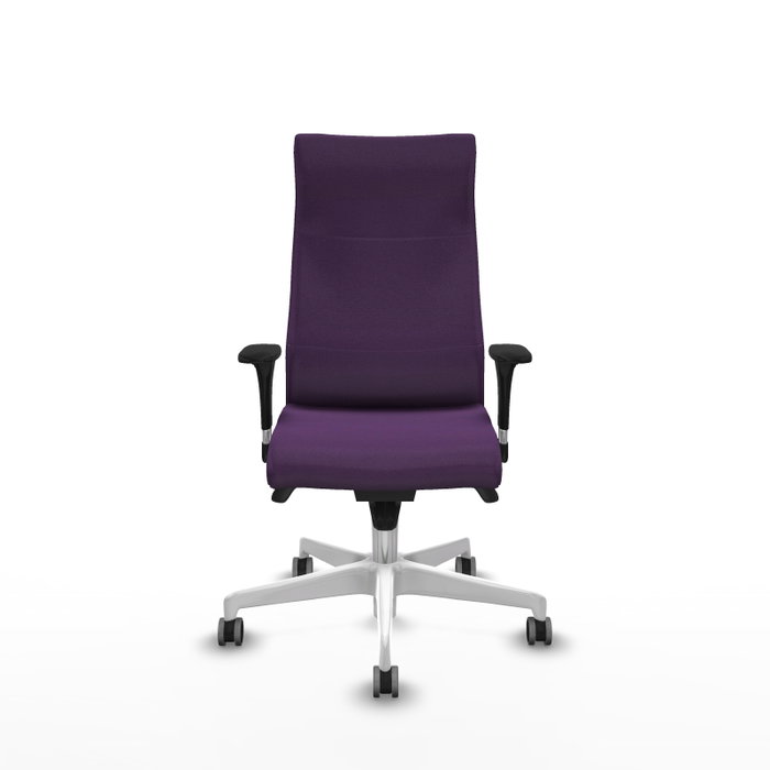 Piqueras Y Crespo Fauteuil Albacete Morado avec mécanisme synchrone et base blanche