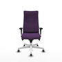 Piqueras Y Crespo Fauteuil Albacete Morado avec mécanisme synchrone et base blanche