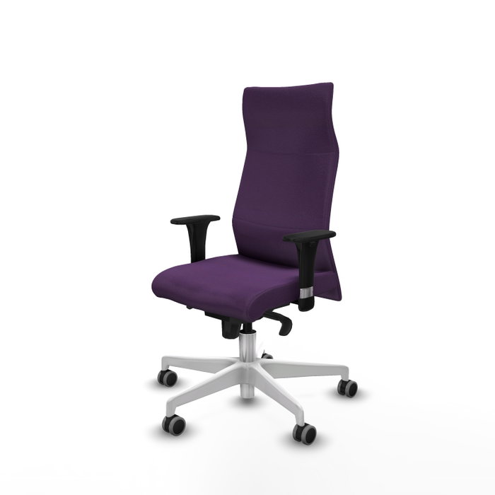 Piqueras Y Crespo Fauteuil Albacete Morado avec mécanisme synchrone et base blanche