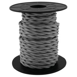 GSC Evolution Câble textile tressé 10M (2x0.75mm) Gris foncé