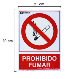 WOLFPACK LINEA PROFESIONAL Panneau défense de fumer 30x21 cm