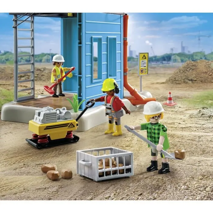 PLAYMOBIL 71650 - My Life La Construction - Set Ouvriers et Chantier avec 138 Pièces - Promo Pack - Dès 4 ans PLAYMOBIL 71650 - My Life La Construction - Set Ouvriers et Chantier avec 138 Pièces - Promo Pack - Dès 4 ans