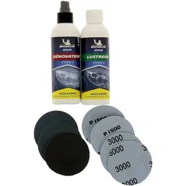 MICHELIN Kit Expert Rénovation Optiques de Phares - Spécial Contrôle Technique - Simple et Rapide - Inclut Rénovateur et Disques