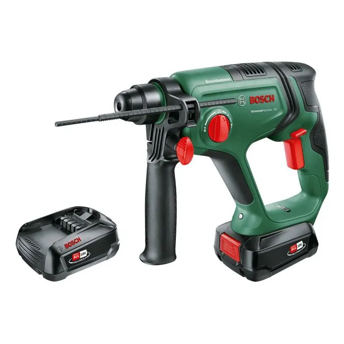 Bosch Perforateur sans fil UniversalHammer 18V SDS Plus, 2x batterie 2,5 Ah, 2 J, 4800 cps/min, pour béton