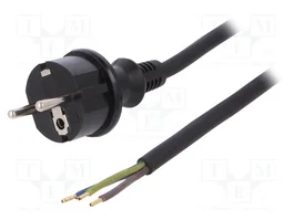 PLASTROL Câble d'alimentation H05RR-F 3x1,5mm² 3m CEE 7/7