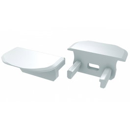Bouchon de finition profilé type B rond blanc avec trou