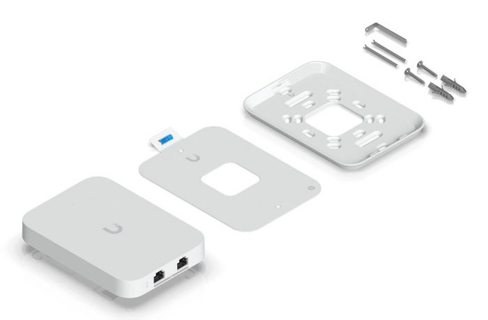 Ubiquiti Point d'accès WiFi 7 mural 115 m² 4 flux - Switch 2.5 GbE PoE 13W intégré - Pour environnements d'accueil
