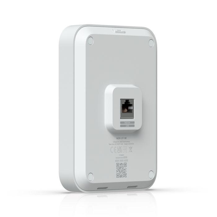 Ubiquiti Point d'accès WiFi 7 mural 115 m² 4 flux - Switch 2.5 GbE PoE 13W intégré - Pour environnements d'accueil