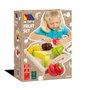 Molto Plateau à fruits en bois avec 9 pièces - Jeu d'imitation en bois pour enfants dès 1 an