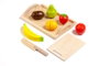 Molto Plateau à fruits en bois avec 9 pièces - Jeu d'imitation en bois pour enfants dès 1 an