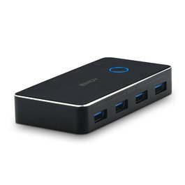 Lindy Commutateur de partage USB 3.0, 2 ordinateurs vers 4 périphériques, avec port audio 3.5mm, Plug & Play, rétrocompatible USB 2.0/1.1