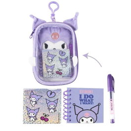 Cerdá Set de Papeterie Peluche Hello Kitty et Kuromi Violet