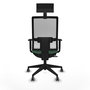Chaise de Bureau avec Appui-tête Piqueras y Crespo 1D066G1 Vert émeraude