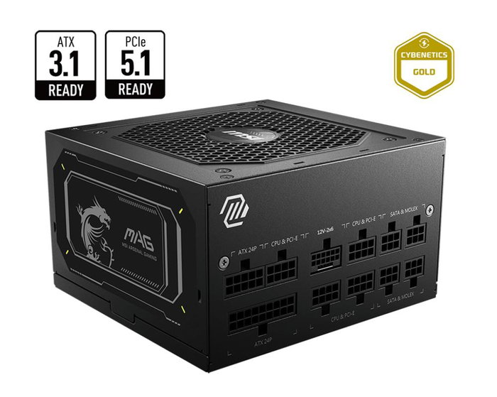 MSI MAG A750GL Alimentation PC 750W 80+ Gold Modulaire Noir ATX 3.1 MSI MAG A750GL Alimentation PC 750W 80+ Gold Modulaire Noir ATX 3.1