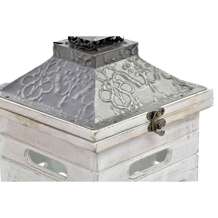 Ensemble de lanternes Home ESPRIT Naturel Verre Sapin Arabe 26,5 x 26,5 x 65 cm (2 Pièces)