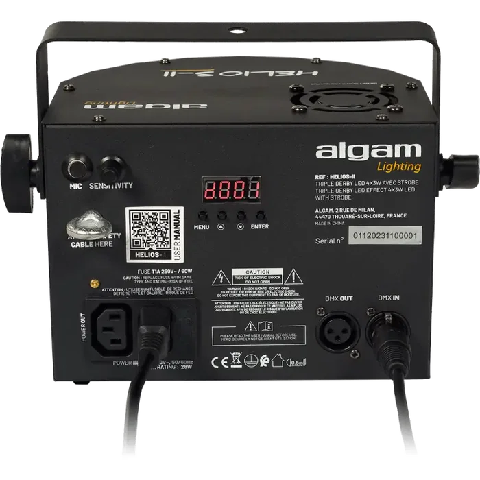 ALGAMLIGHT Helios II Derby 2 en 1 avec Stroboscope 4x3W LED RGBW 16 LED Blanches DMX Contrôle à Distance pour Fête ALGAMLIGHT Helios II Derby 2 en 1 avec Stroboscope 4x3W LED RGBW 16 LED Blanches DMX Contrôle à Distance pour Fête
