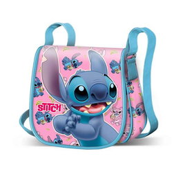 Karactermania Sac Bandoulière Mini Enfant Lilo et Stitch, PVC, 6 x 17 x 16 cm, Réglable 60-120 cm, Bleu