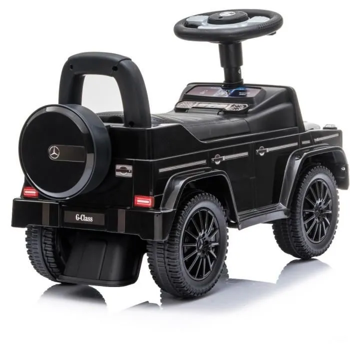 Buddy Toys Porteur enfant Mercedes G350d BPC 5188 - Jouet à pousser avec sons, rangement - Pour enfant dès 2 ans (25 kg, 70x29x41 cm, noir)