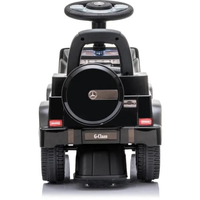 Buddy Toys Porteur enfant Mercedes G350d BPC 5188 - Jouet à pousser avec sons, rangement - Pour enfant dès 2 ans (25 kg, 70x29x41 cm, noir)