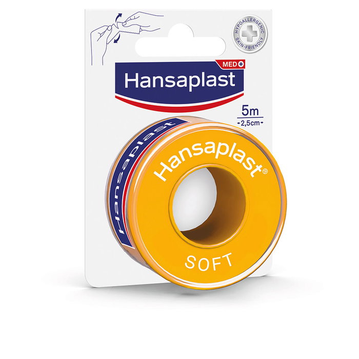 Hansaplast Soft Sparadrap 5 m x 2,5 cm - 1 unité Hansaplast Soft Sparadrap 5 m x 2,5 cm - 1 unité