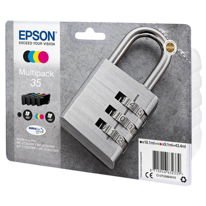Epson Multipack de cartouches d'encre 35 DURABrite Ultra (BK, C, M, Y) C13T35864010 Epson Multipack de cartouches d'encre 35 DURABrite Ultra (BK, C, M, Y) C13T35864010