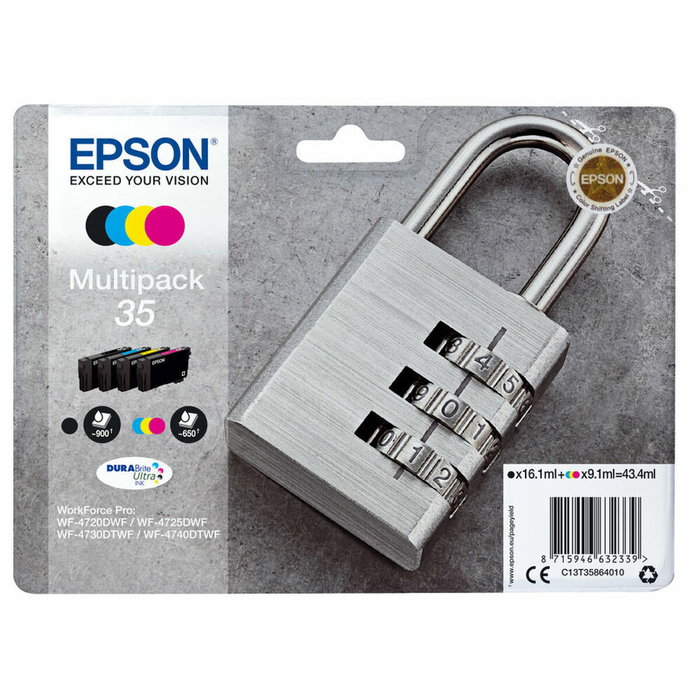 Epson Multipack de cartouches d'encre 35 DURABrite Ultra (BK, C, M, Y) C13T35864010 Epson Multipack de cartouches d'encre 35 DURABrite Ultra (BK, C, M, Y) C13T35864010