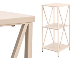 GIFTDECOR Étagère 3 étagères Beige Métal 33x72.5x5.5 cm