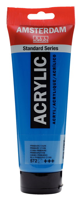 Amsterdam Peinture Acrylique Standard, Tube 250 ml, Cyan primaire 572 Amsterdam Peinture Acrylique Standard, Tube 250 ml, Cyan primaire 572