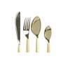 DKD Home Decor Couverts Dorés en Acier Inoxydable, 16 Pièces