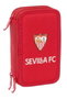 Sevilla FC Plumier Triple 37 Pièces Résistant à l'eau - Dimensions 12,5x19,5x5,5 cm