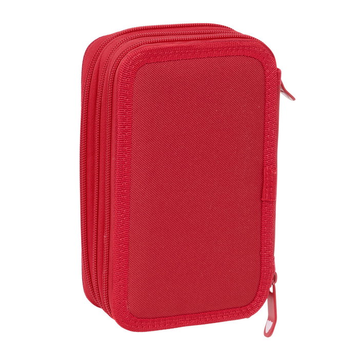 Pochette à crayons triple Sevilla Fútbol Club Rouge 12,5 x 19,5 x 5,5 cm 37 Pièces