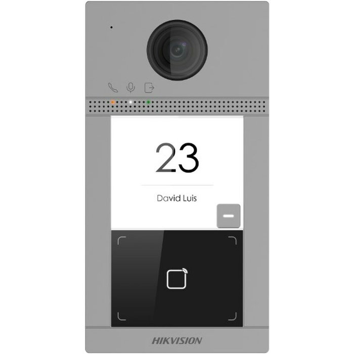 Hikvision DS-KV8113-WME1(C) Station de porte villa en métal Noir et Gris Hikvision DS-KV8113-WME1(C) Station de porte villa en métal Noir et Gris