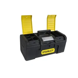 Stanley 1-79-218 Boîte à outils en plastique 60 cm - Capacité de rangement importante - Système d'ouverture/fermeture Touch Latch à une main