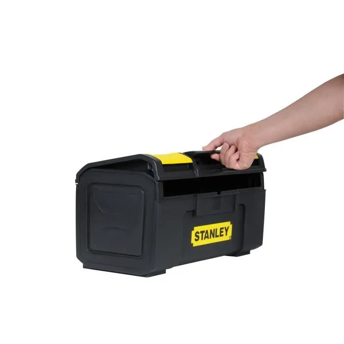 Stanley 1-79-218 Boîte à outils en plastique 60 cm - Capacité de rangement importante - Système d'ouverture/fermeture Touch Latch à une main