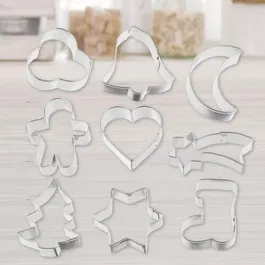 Zenker - Ensemble pâtisserie avec 1 plaque extensible revêtue Téflon (37-52 x 33 cm) et 1 lot de 9 emporte-pièces décoratifs sur cintre pour biscuits de Noël