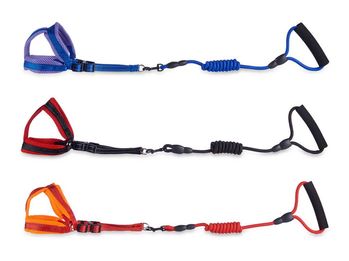 MASCOW Arnès avec laisse petit assortiment 3 couleurs (lot de 12)