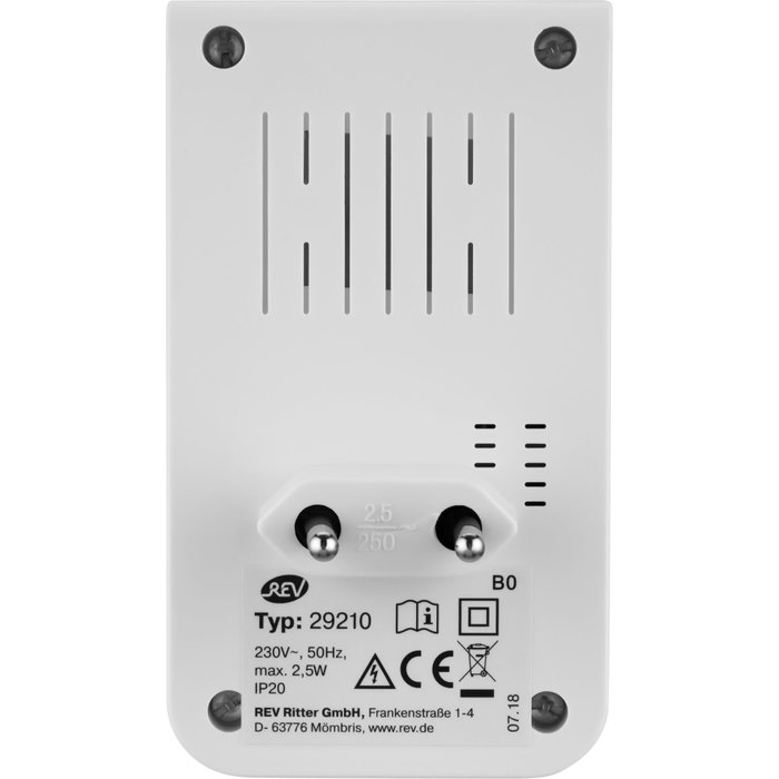 Rev Applique murale LED à brancher avec détecteur de mouvement 2,5 W blanc Rev Applique murale LED à brancher avec détecteur de mouvement 2,5 W blanc