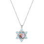 PEERS HARDY Pendentif Elsa et Anna Frozen Disney - Collier en plaqué argent avec pendentif en forme de flocon de neve