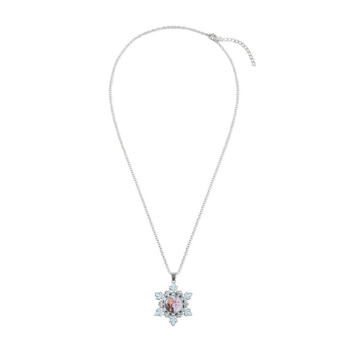 PEERS HARDY Pendentif Elsa et Anna Frozen Disney - Collier en plaqué argent avec pendentif en forme de flocon de neve
