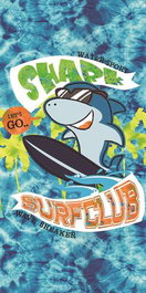 Secaneta Toalla - Serviette de bain en microfibre motif requin 75x150 cm