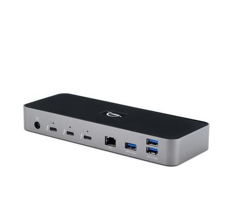 OWC Dock Thunderbolt 4 - Station d'accueil avec 4 ports Thunderbolt 4 (USB-C), 3 ports USB 3.2 Gen 2 Type-A, 1 port USB 2.0, Ethernet Gigabit, audio et lecteur de cartes SD
