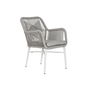Chaise de jardin Home ESPRIT Blanc Gris Aluminium rotin synthétique 57 x 63 x 84 cm