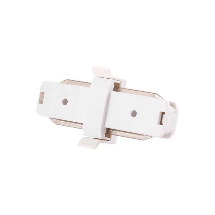 Connecteur droit pour rails de spots LED blanc Connecteur droit pour rails de spots LED blanc