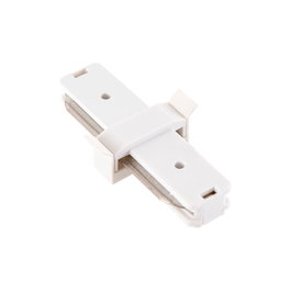 Connecteur droit pour rails de spots LED blanc