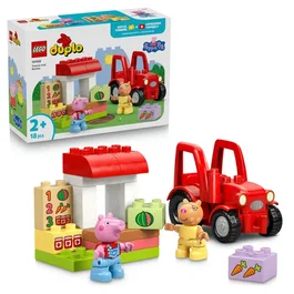 Lego DUPLO - 10468 - Jeu de construction Tracteur et Marché Peppa Pig, Cadeau éducatif pour enfants dès 2 ans, Jeu d'imagination et créativité