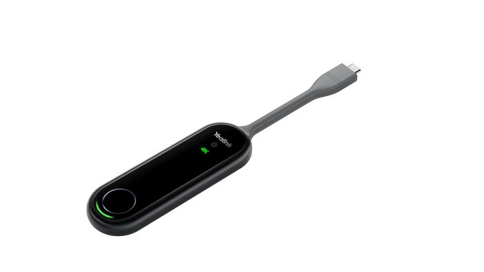 Yealink WPP30 - Boîtier de présentation sans fil 4K Ultra HD 30 fps, Wi-Fi 6, ports USB-C et USB-A, Plug-and-Play, chiffrement AES/WPA
