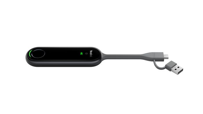Yealink WPP30 - Boîtier de présentation sans fil 4K Ultra HD 30 fps, Wi-Fi 6, ports USB-C et USB-A, Plug-and-Play, chiffrement AES/WPA