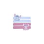 CERDA - Accessoires cheveux 4 pièces élastiques à cheveux Stitch 6,5 x 12,5 x 0,1 cm - Pour enfants - Couleur Lilas