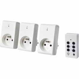 GAO Kit de 3 Prises Télécommandées avec Télécommande - Blanc