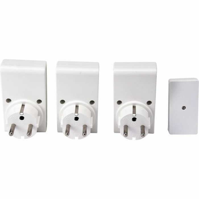 GAO Kit de 3 Prises Télécommandées avec Télécommande - Blanc
